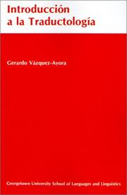 Cover of: Introducción a la traductología by Gerardo Vázquez-Ayora