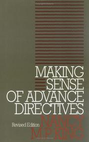 Cover of: Making sense of advance directives by Nancy M. P. King