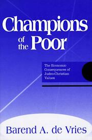 Cover of: Champions of the poor: the economic consequences of Judeo-Christian values