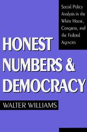 Cover of: Honest numbers and democracy by Walter Williams