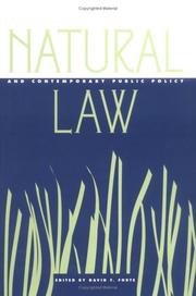 Cover of: Natural law and contemporary public policy