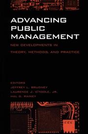 Cover of: Advancing Public Management | 