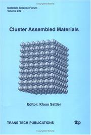 Cover of: Cluster Assemble Materials (Materials Science Forum) by Klaus Sattler