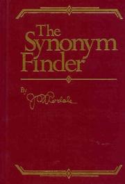 The synonym finder by J. I. (Jerome Irving) Rodale
