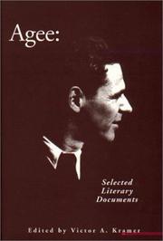 Cover of: Agee by James Agee