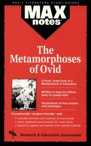 Cover of: The Metamorphoses  (MAXNotes Literature Guides) (MAXnotes)