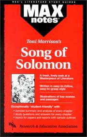 Cover of: Toni Morrison's Song of Solomon