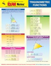 Cover of: EXAMNotes for Trigonometric Functions
