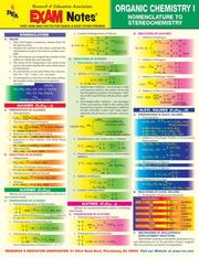 Cover of: EXAMNotes for Organic Chemistry I - Nomenclature to