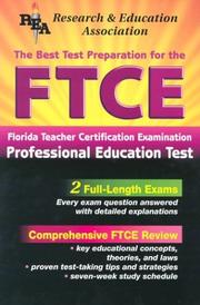 Cover of: FTCE Professional Education (REA) The Best Test Prep: 3rd Edition (Test Preps)