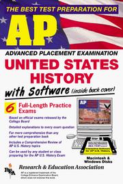 Cover of: The Best Test Preparation for the Advanced Placement Examination: United States History (Advanced Placement (Ap) Test Series)