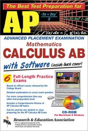 Cover of: The best test preparation for the advanced placement examination, mathematics, calculus AB