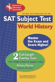 Cover of: SAT Subject Test: World History  (REA) - The Best Test Prep for the SAT II (Test Preps)