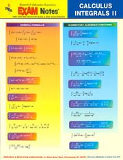 Cover of: EXAMNotes for Calculus Integrals II