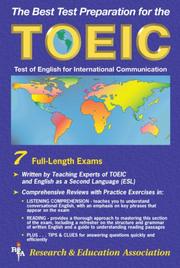 Cover of: TOEIC (REA) - The Best Test Prep for the TOEIC (Test Preps) by Janet Belkin, Heather Craven, Marc Davis, F. Giollombardo, Lauren Kalmanson, Sylvia Plapinger, Lynn Stafford-Yilmaz