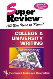 Cover of: College & university writing