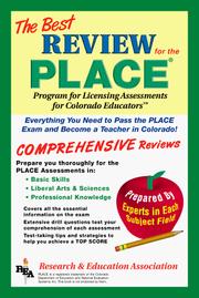 Cover of: The best review for the PLACE, Program for Licensing Assessments for Colorado Educators | Robert Blake Truscott
