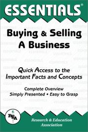 Cover of: The essentials of buying & selling a business