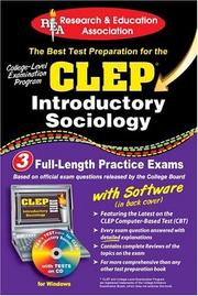 Cover of: CLEP Introductory Sociology w/CD (REA) - The Best Test Prep for the CLEP Exam (Test Preps)