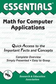 Cover of: The essentials of math for computer applications