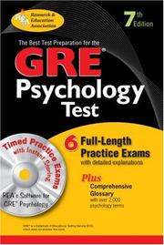 Cover of: GRE Psychology w/ CD-ROM (REA) - The Best Test Prep for the GRE (Test Preps)