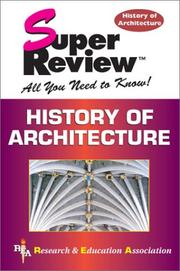 Cover of: History of Architecture Super Review (Super Reviews) by Fiske Kimball, George Harold Edgell