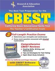 Cover of: CBEST w/ CD-ROM (REA) - The Best Test Prep for the CBEST (Test Preps) by M. F. Andis, Linda Bannister, C. Funkhouser, M. Ice, A. Joshi, A. Klei