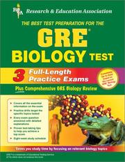 Cover of: GRE Biology (REA) - The Best Test Prep for the GRE