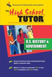 Cover of: U.S. History and Government Tutor (REA) - High School Tutors | Gary Land