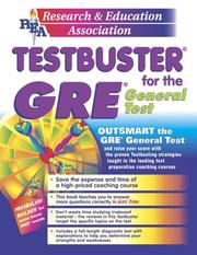Cover of: REA's testbuster for the GRE, general test with CD-ROM for Windows, REA's interactive GRE TESTware