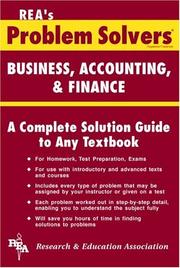 Cover of: Business, Accounting & Finance Problem Solver (Problem Solvers)