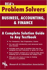 Cover of: Business, Accounting & Finance Problem Solver (Problem Solvers) by Research and Education Association