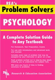 Cover of: The psychology problem solver by Research and Education Association