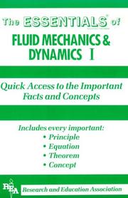 Cover of: Essentials of Fluid Mechanics - Dynamics, I (Essentials)