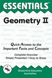 Cover of: The Essentials of geometry | 