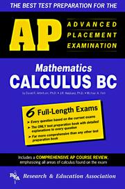 Cover of: best test preparation for the advanced placement examination mathematics, calculus BC | D. R. Arterburn