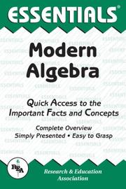 Cover of: The Essentials of Modern Algebra (Essentials) by L. Lutfiyya