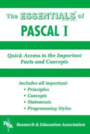 Cover of: The essentials of Pascal by Gary W. Wester