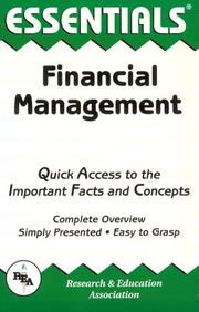 Cover of: The essentials of financial management