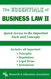 Cover of: The Essentials of Business Law II (Essentials)