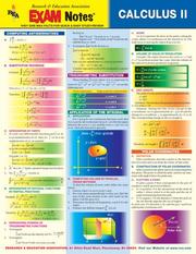 Cover of: EXAMNotes for Calculus II