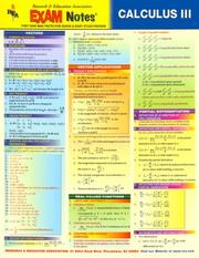 Cover of: EXAMNotes for Calculus III