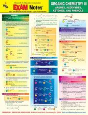 Cover of: Organic Chemistry III - Arenes, Aldehydes, Ketones, and Phenols EXAM Notes