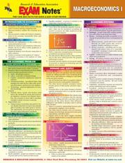Cover of: EXAMNotes for Macroeconomics I