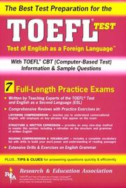 The best test preparation for the TOEFL by Richard X. Bailey, R. X. Bailey, C. A. Gavin, J. Penfield, S. Seetharaman, N. Shukla, R. Subramanian