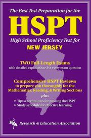 The best test preparation for the HSPT, high school proficiency test by Catherine Tramontana, Christine Zardecki, Sharon Zyskowski