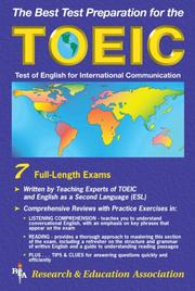 Cover of: The best test preparation for the TOEIC, Test of English for International Communication | 