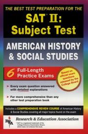 Cover of: The best test preparation for the SAT II, subject test: American history & social studies