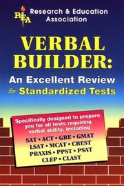 Cover of: REA's verbal builder for admission & standardized tests by Research and Education Association