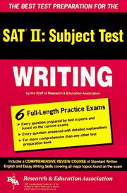 Cover of: The best test preparation for the SAT II, subject test, writing by Ellen Conner